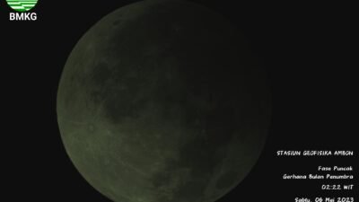 5-6 Mei 2023, Gerhana Bulan Penumbra Bersamaan dengan Hujan Meteor Eta Aquariid