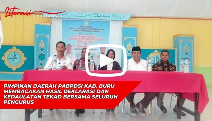 Pimpinan Daerah PABPDSI Kab. Buru Membacakan Hasil Deklarasi Dan Kedaulatan Tekad Bersama Seluruh Pengurus