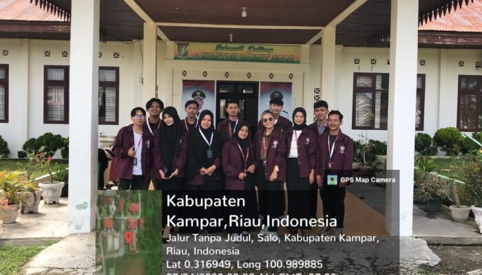 Mahasiswa KKN Universitas Muhammadiyah Riau Tiba di Salo, Kabupaten Kampar