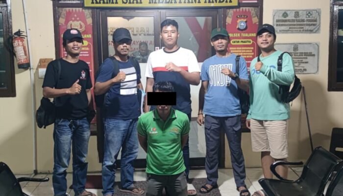 Polsek Sabak Auh Tangkap Pencuri Batrai Litium Milik Telkomsel