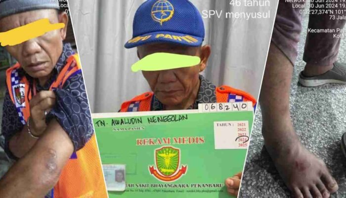 Diduga Oknum TNI Tabrak dan Pukuli Juru Parkir di Pekanbaru