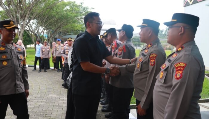 Kedatangan AKBP Khairul Basyar Disambut Pejabat Utama Polres Berau