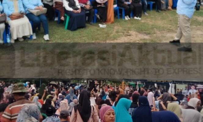 Meledak Ribuan Massa Kampanye Rinding MP-AW Akan Gratiskan Seragam Serta Pembangunan Sekolah,dan Pengembangan Ekonomi Masyarakat Kreatif