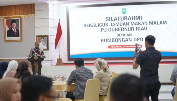 Pj Gubernur Riau Silaturahmi dengan Deputi Sekjen DPD RI, Bahas Capaian dan Tantangan Riau
