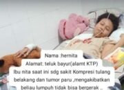 Anita Anak Yatim Piatu, Berjuang Melawan Tumor Tulang dan Paru, Terbaring di RS.Abd Rifai Harapkan Uluran Tangan Dermawan