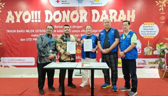 PMI Pekanbaru Apresiasi PSMTI atas Konsistensi Gelar Donor Darah Rutin