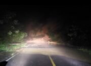 Tanah Longsor Tutup Jalan Poros di Kelai Kab. Berau, Lalu Lintas Provinsi Kaltim Terganggu