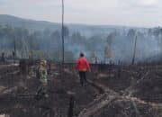 Kebakaran Lahan di Bukit Suligi, Tim Gabungan Terus Berupaya Padamkan Bara Api