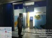 Personil Piket Jaga Polsek Rangkasbitung Polres Lebak Patroli Obvit Ke Bank Mandiri Dan Cek Mesin Atm