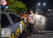Cegah Balapan Liar,Anggota Polsek Rangkasbitung Polres Lebak Intens Patroli Bluelight