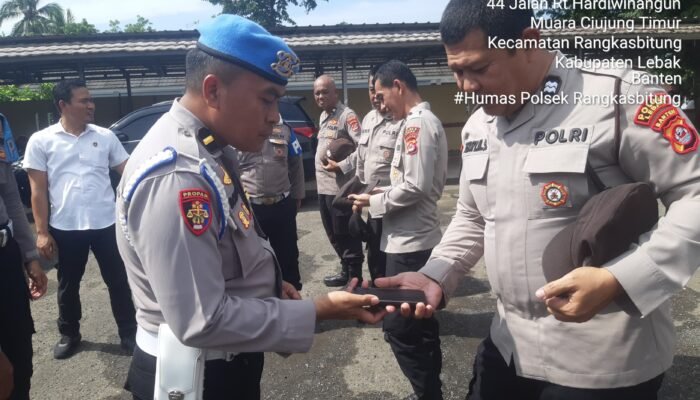 Kapolsek Rangkasbitung Polres Lebak Dampingi Kanit I Hartib Propam Polda Banten Gelar Gaktibplin di Mapolsek Rangkasbitung