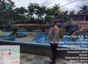 Liburan Sekolah Jelang Ramadhan,Anggota Piket Polsek Rangkasbitung Polres Lebak Patroli Ke Wisata Kolam Renang