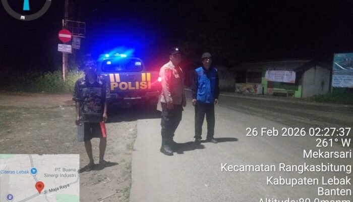 Patroli Dialogis Polsek Rangkasbitung Polres Lebak Antisipasi Perang Sarung Menjelang Sahur
