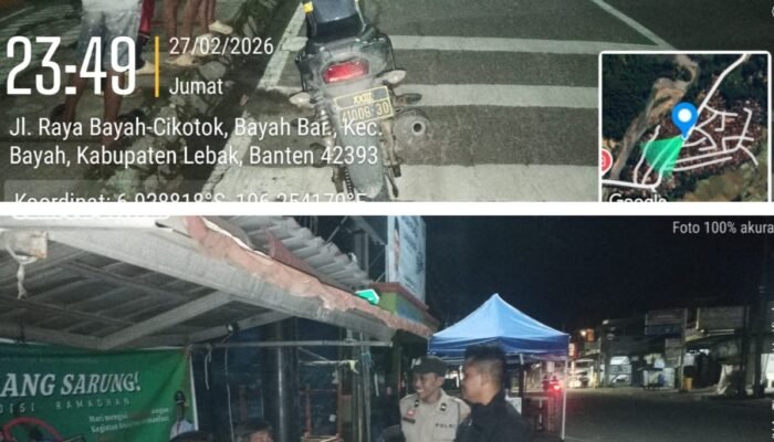 Jelang Sahur Jajaran Polsek Bayah Polres Lebak Tingkatkan Patroli Antisipasi Perang Sarung
