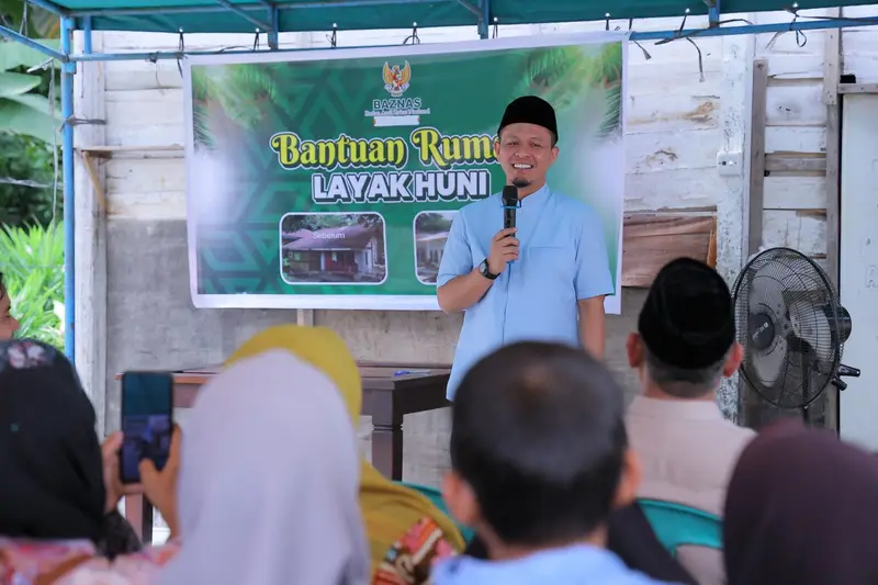 Wali Kota Pekanbaru Resmikan Dua Rumah Layak Huni Bantuan BAZNAS Di Tenayan Raya