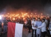 Wako Pekanbaru Lepas Takbir Akbar Jalan Kaki 1000 Obor, Acara Berlangsung Meriah