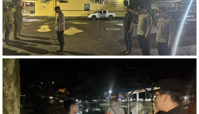 Wakapolres Lebak di Dampingi Kapolsek Rangkasbitung Apel Patroli KRYD Gabungan,Antisipasi Perang Sarung Jelang Sahur