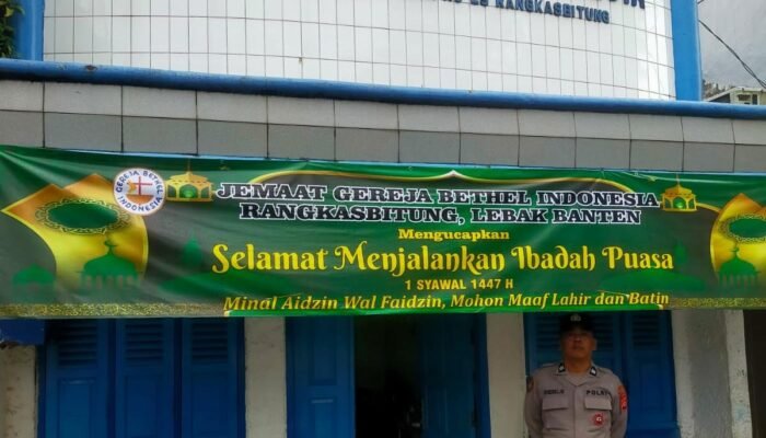 Pastikan Aman,KSPKT I Polsek Rangkasbitung Polres Lebak Patroli Ke Gereja Bethel Indonesia Antisipasi Gangguan Kamtibmas di Bulan Ramadhan