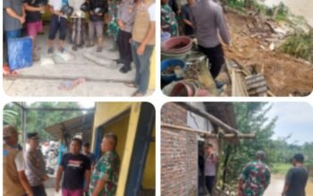 Pemberian Bantuan Kepada Masyarakat yang terdampak bencana Tanah longsor di Kp. Pasir Melati Rt 002 Rw 001 Ds. Tambakbaya Kec. Cibadak kab. Lebak.
