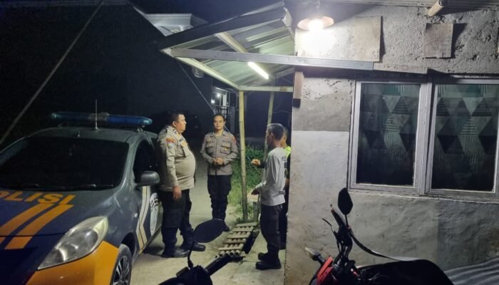 Jelang Sahur Polsek Rangkasbitung Polres Lebak Patroli Dialogis dan Temui Security Perumahan Mutiara Mabu