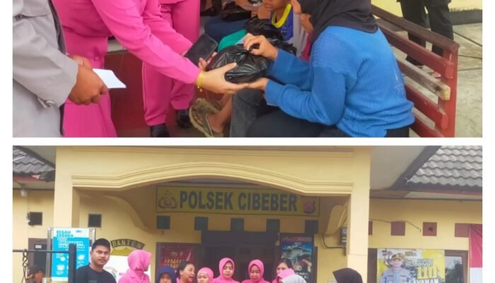 Release Polsek Cibeber Polres Lebak   Kapolsek Cibeber Polres Lebak bersama ibu Bhayangkari laksanakan giat Bakti sosial di berikan Santunan kepada anak yatim Piyatu di bulan Suci Ramadhan
