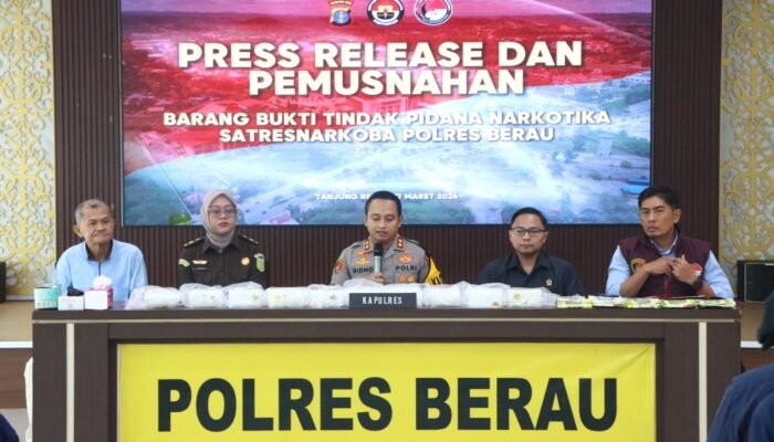 Satresnarkoba Polres Berau Bongkar Peredaran Sabu 10 Kilogram di Jalur Perbatasan