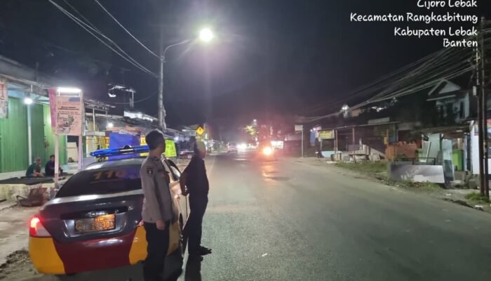 KSPKT III Polsek Rangkasbitung Polres Lebak Patroli Dialogis Cegah C3,Jelang Sahur di Jalan Soekarno Hatta Rangkasbitung