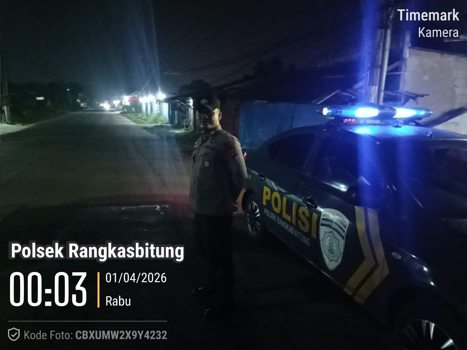 KSPKT III Polsek Rangkasbitung Polres Lebak Rutin Patroli Bluelight Cegah C3 dan Balapan Liar