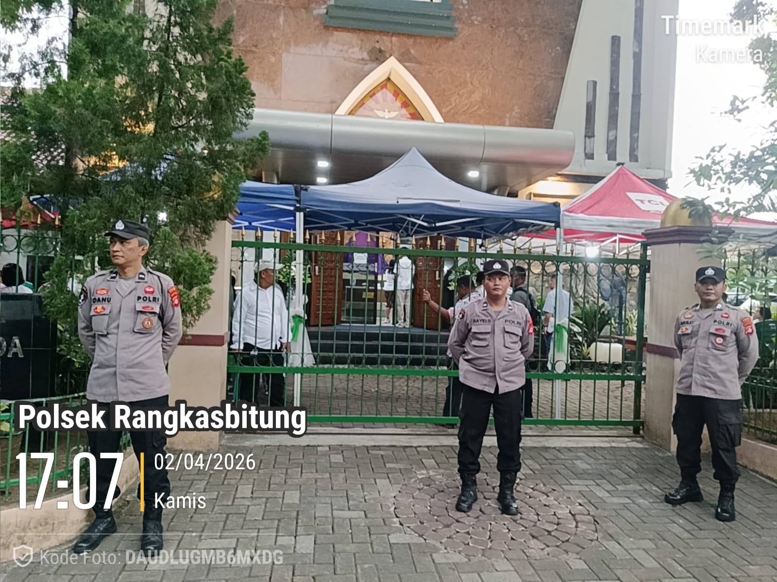 Pastikan Aman, Polres Lebak Laksanakan Pengamanan Rangkaian Ibadah Peringatan Kenaikan Isa Al Masih