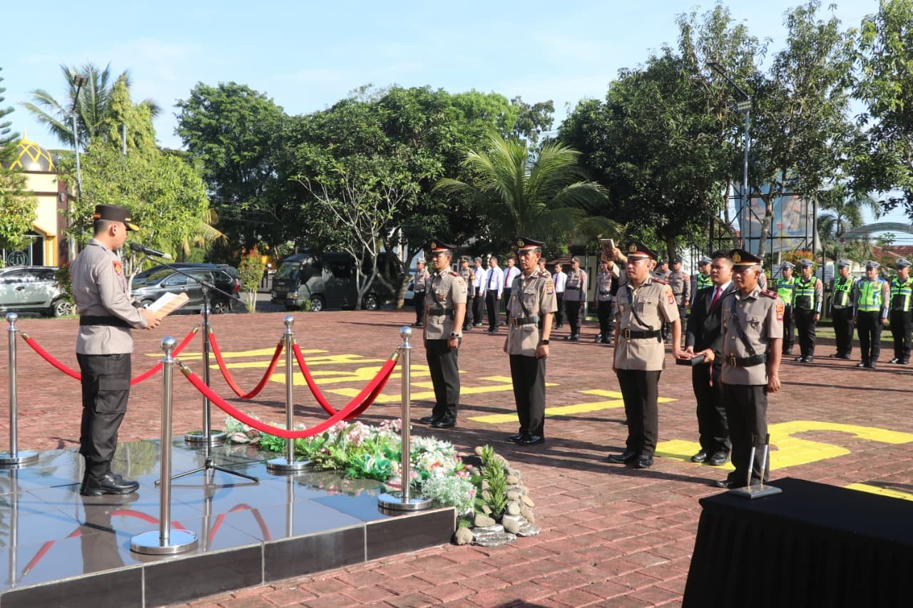 Kapolres Lebak Pimpin Upacara Sertijab Kasat Intelkam dan Tiga Kapolsek