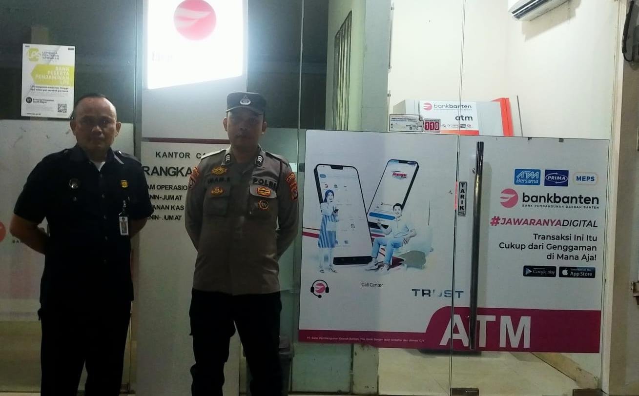KSPKT 1 Polsek Rangkasbitung Polres Lebak Patroli Mobile Ke Bank Banten