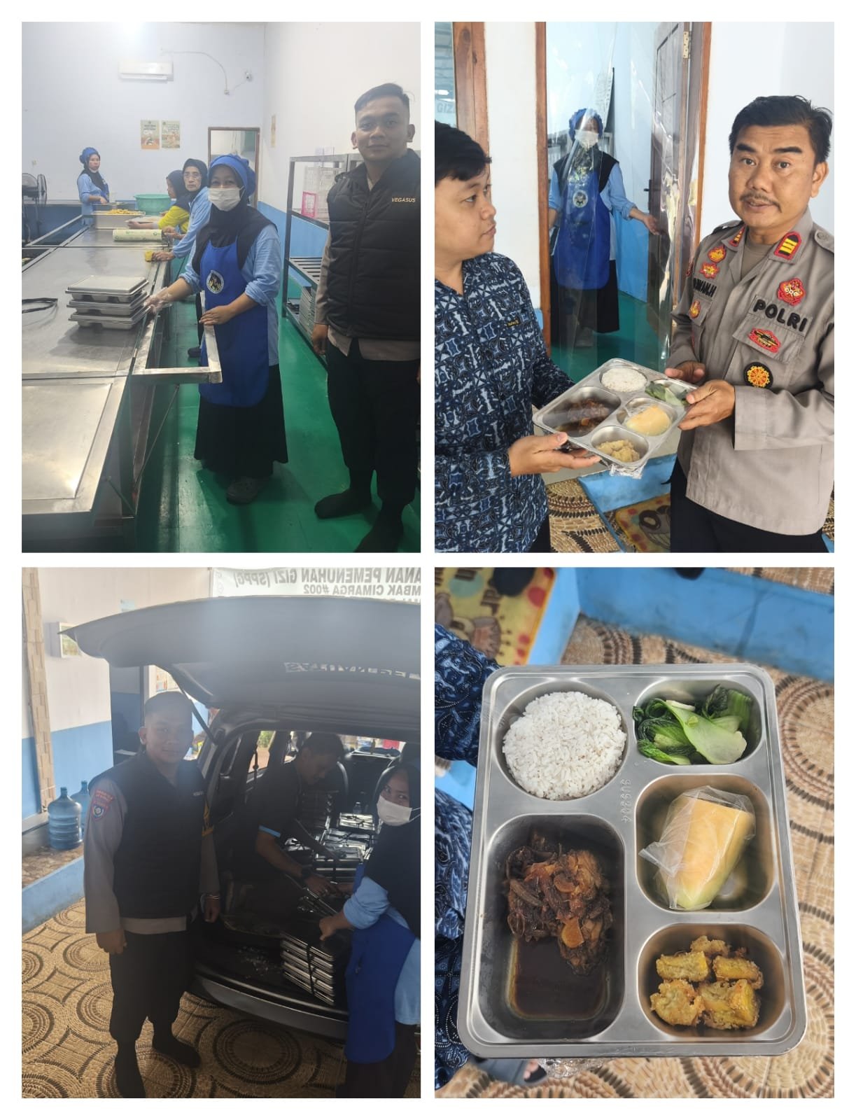 Kapolsek Cimarga Polres Lebak Monitoring Penyaluran Makan Bergizi Gratis
