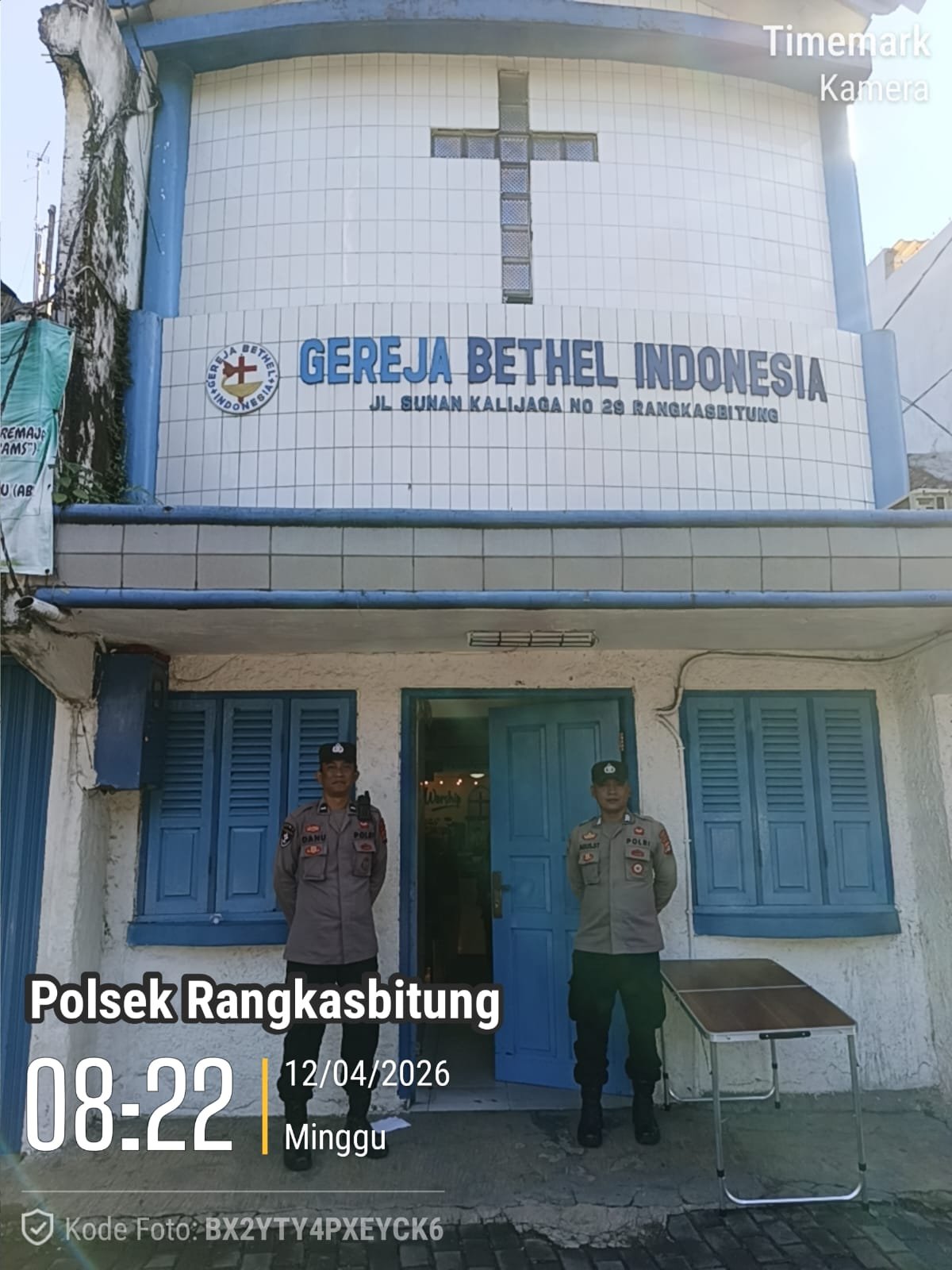Antisipasi Gangguan Kamtibmas,KSPKT III Polsek Rangkasbitung Polres Lebak Giat Patroli Mobile Ke Gereja Bethel Rangkasbitung