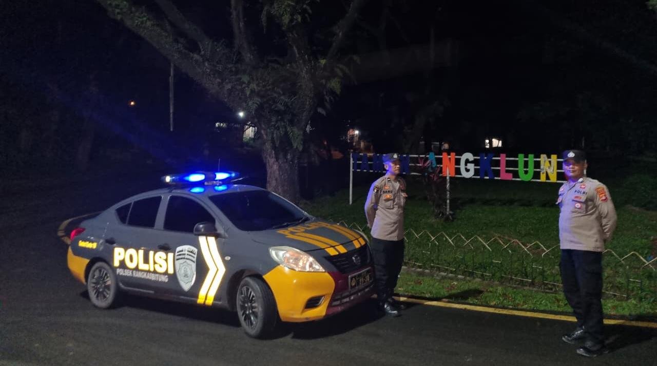 Cegah C3,KSPKT III dan Anggota Piket Polsek Rangkasbitung Polres Lebak Patroli Bluelight Ke Taman Angklung