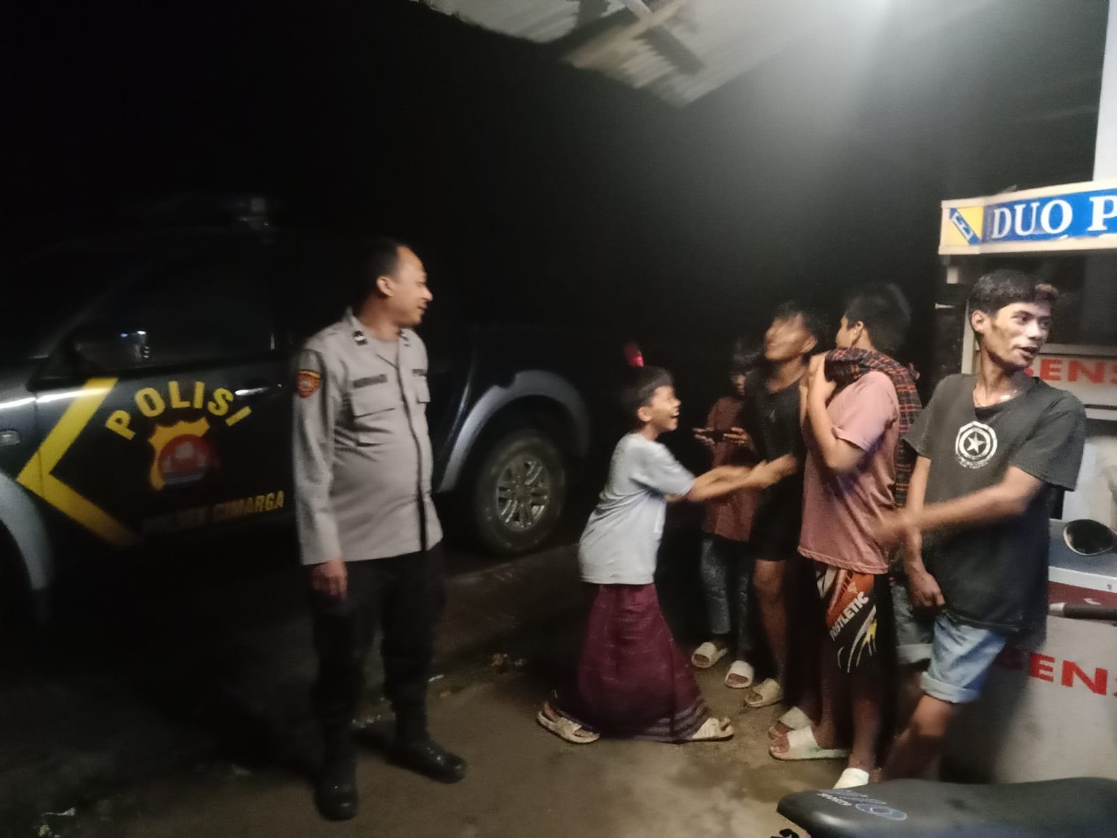 Polsek Cimarga Polres Lebak Patroli Malam Hari, Ciptakan Wilayah Aman Kondusif