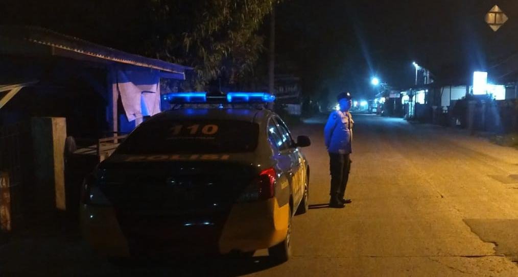 Patroli Mobile di Jalan Maulana Hasanudin di laksnalan oleh Anggota Polsek Rangkasbitung Polres Lebak.