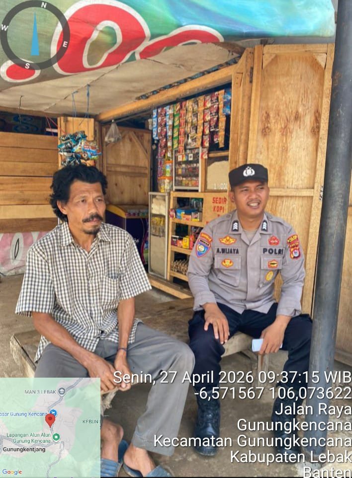 BHABINKAMTIBMAS POLSEK GUNUNGKENCANA SAMBANG WARGA DESA GUNUNGKENCANA SAMPAIKAN PESAN KAMTIBMAS