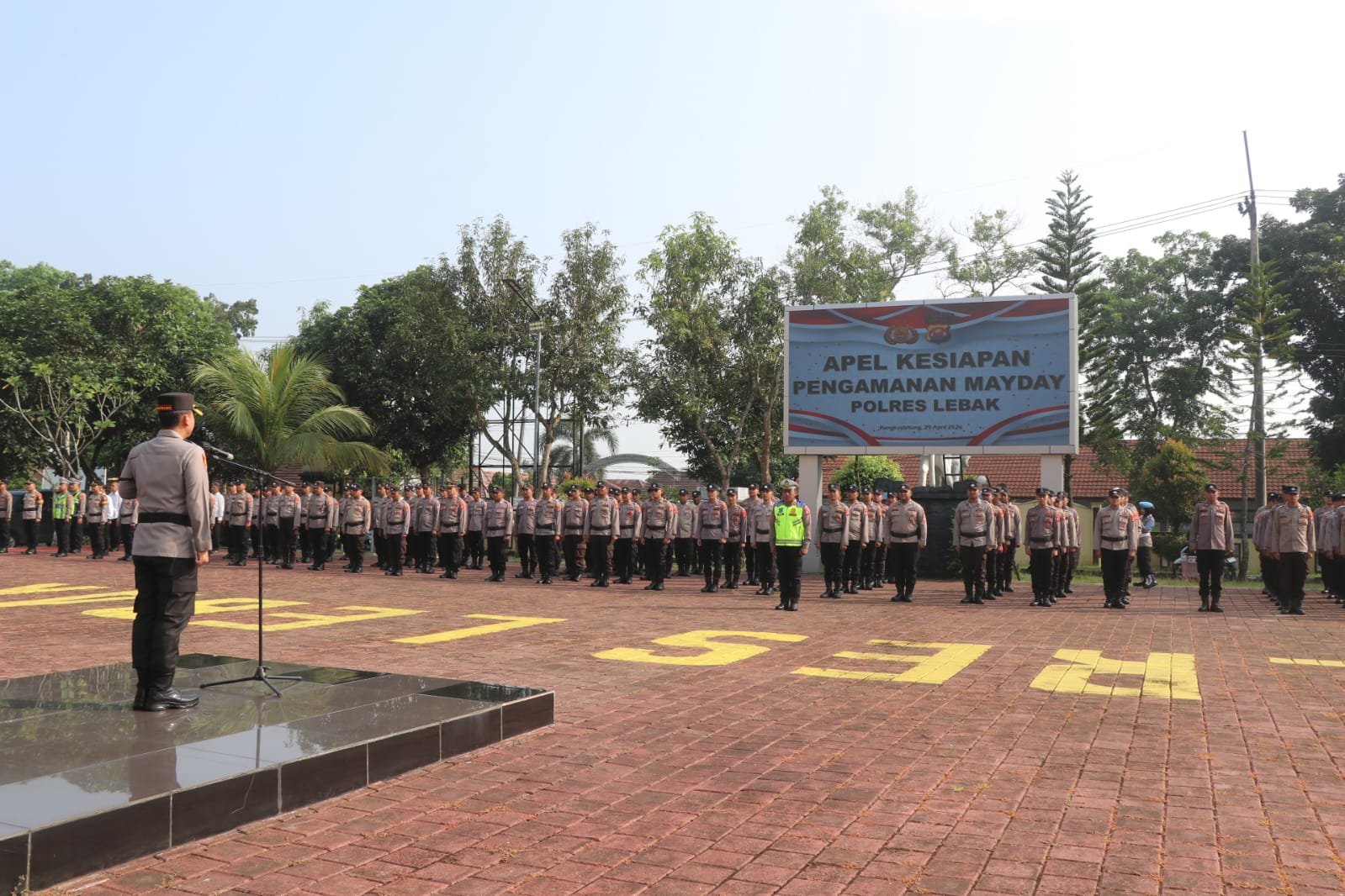 Pastikan May Day Aman dan Kondusif, Polres Lebak Gelar Apel Kesiapan Pengamanan