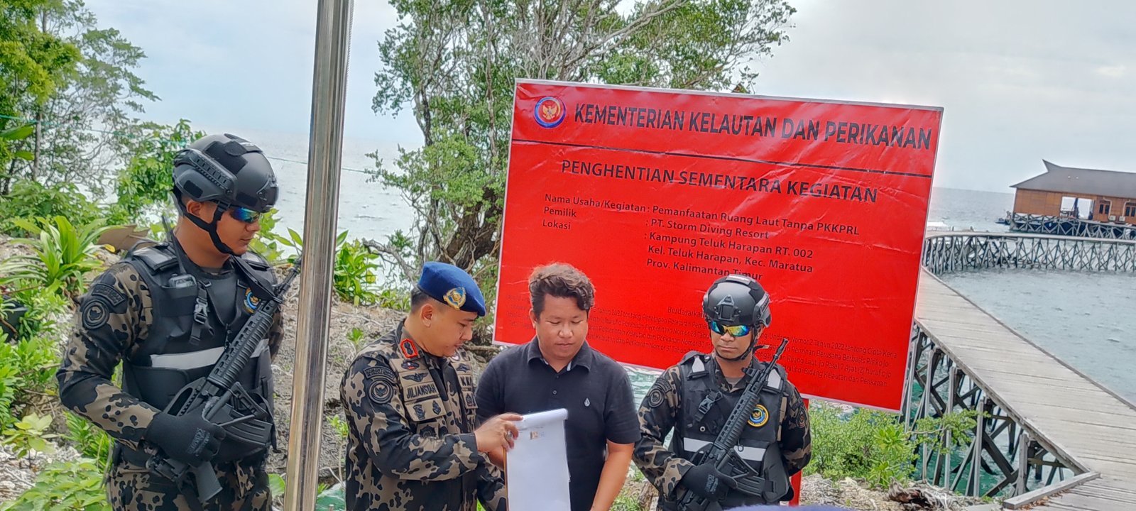 KKP Segel Aktivitas Strom Diving Resort  di Maratua,Belum Kantongi Izin Ruang Laut