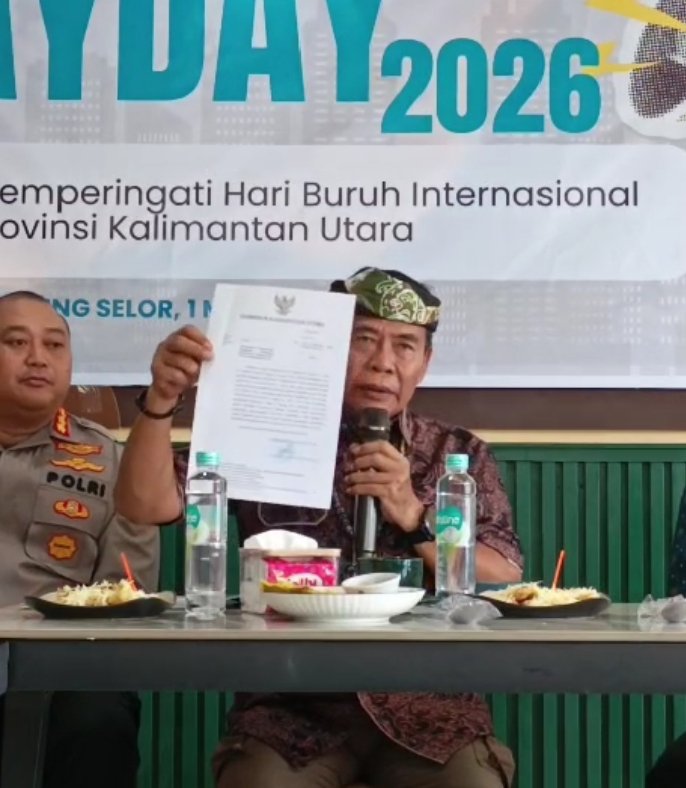 Mayday 2026 Kaltara : Gubernur Siap Bantu Biaya Perkara Buruh di PHI Kaltim