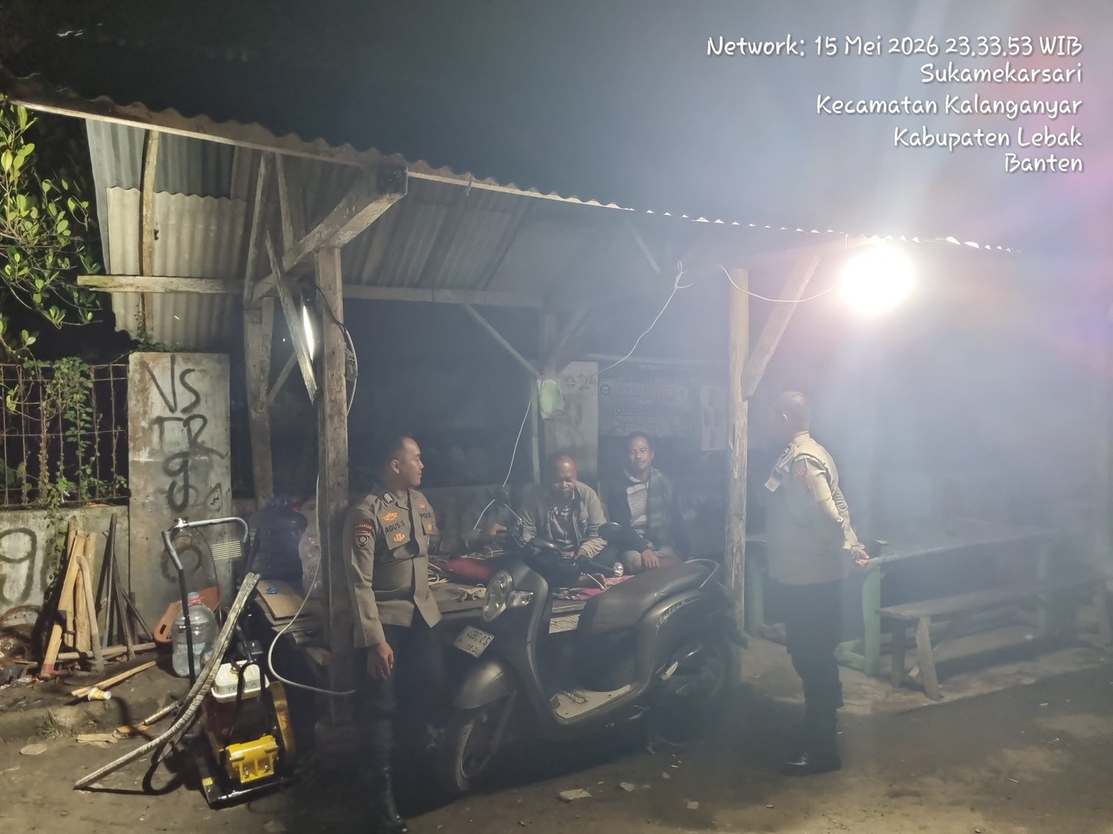 Kanit Samapta Polsek Rangkasbitung Polres Lebak Giat Patroli Dialogis Ke Pemukiman Warga di Kampung Kedung