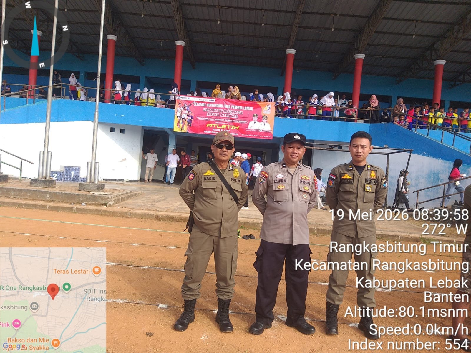 Anggota Polsek Rangkasbitung Polres Lebak Melaksanakan Kegiatan Pengamanan 02 SN di Stadion Ona Rangkasbitung