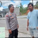 BHABINKAMTIBMAS POLSEK GUNUNGKENCANA SAMBANG WARGA DESA KRAMAT JAYA SAMPAIKAN PESAN KAMTIBMAS