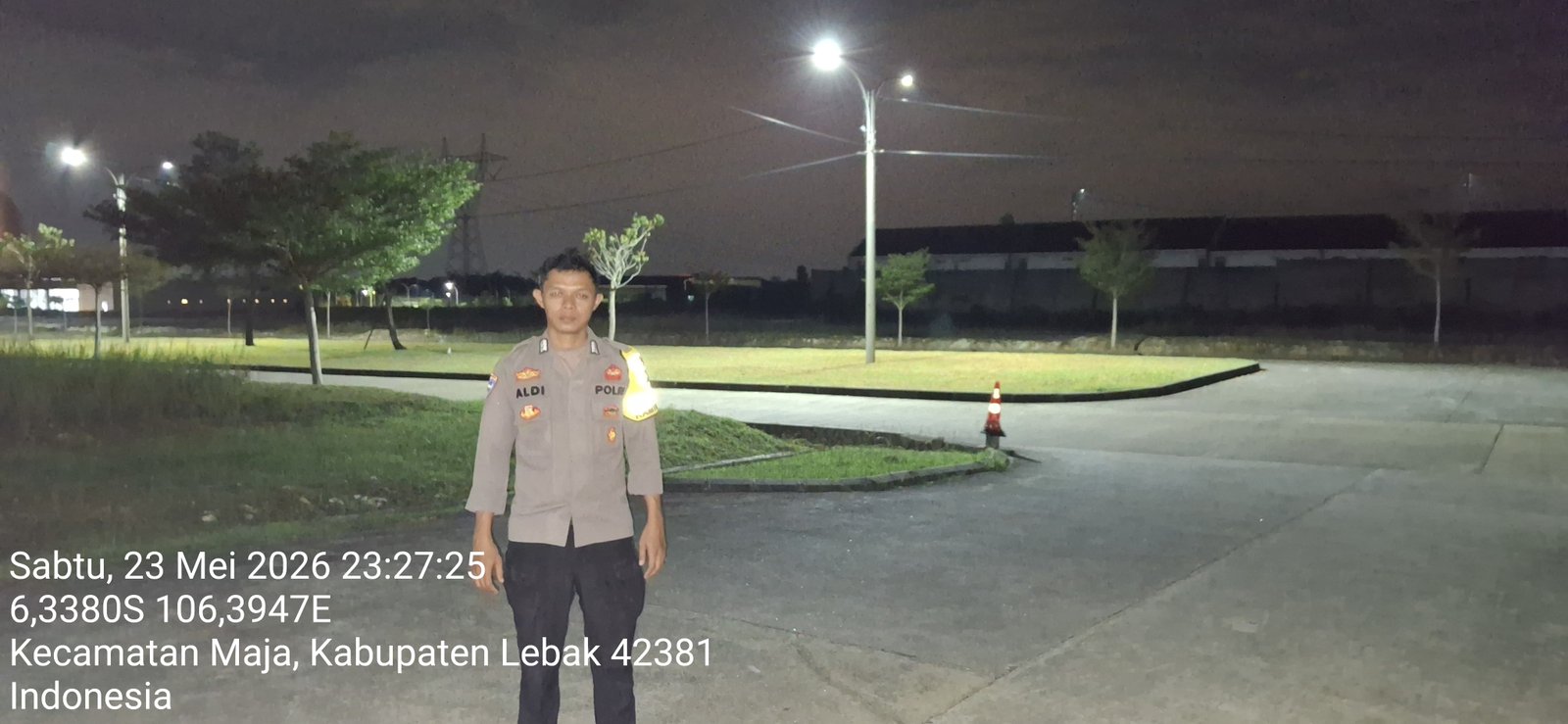 Anggota Polsek Maja Polres Lebak Laksanakan Patroli Malam Hari Antisipasi Gangguan Kamtibmas