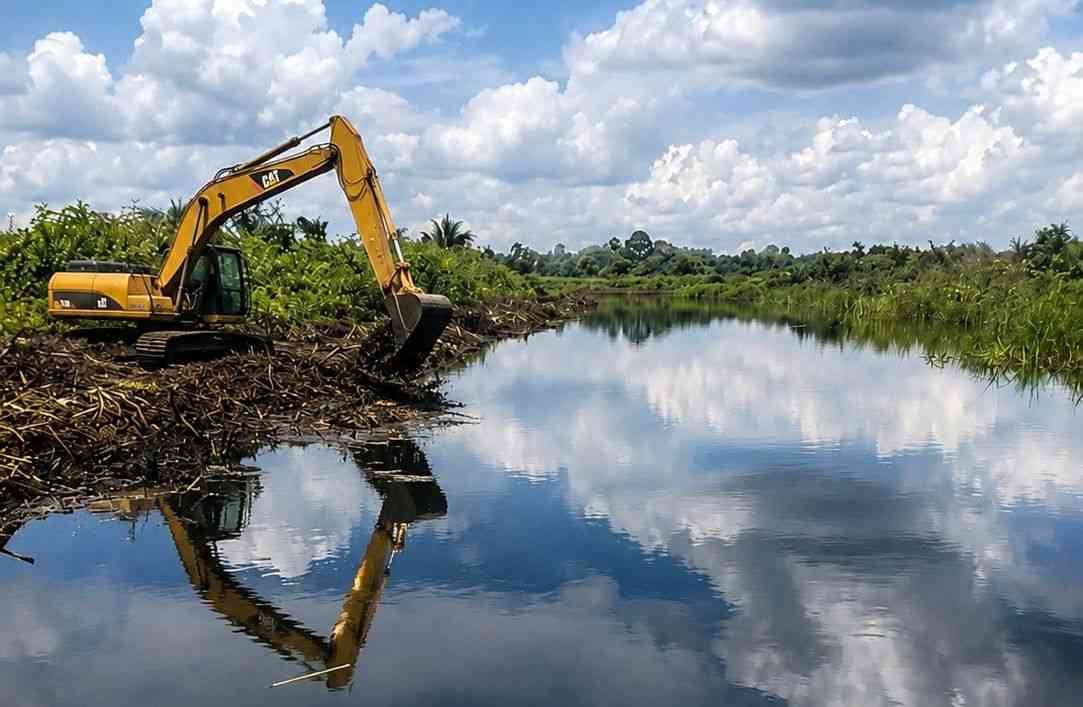 PTPN IV PalmCo Bantu Normalisasi Kanal 5 Kilometer, Atasi Banjir Empat Desa di Siak