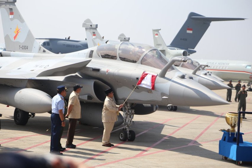 Enam Pesawat Rafale Resmi Perkuat Skadron Udara 12 Lanud Roesmin Nurjadin Pekanbaru