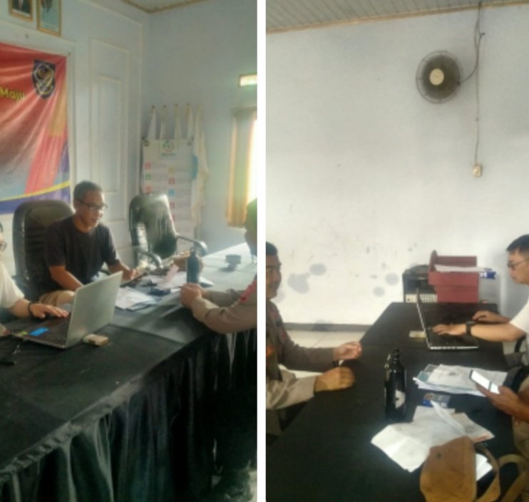 Kapolsek Cimarga Polres Lebak Melaksanakan Sambang Ke Kantor Desa Mekarjaya