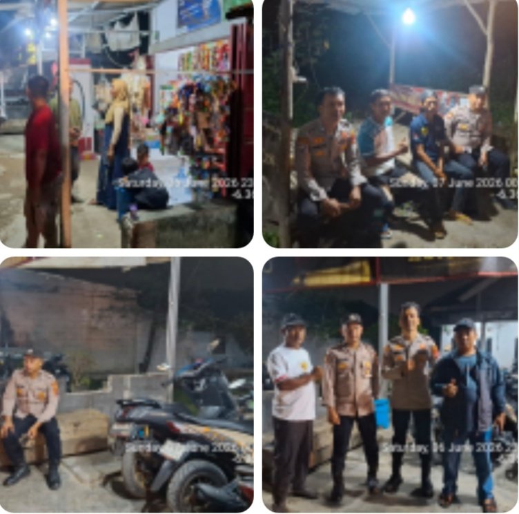 Antisipasi Gangguan Kamtibmas Anggota Polsek Maja Polres Lebak Laksanakan Patroli Dialogis Malam Hari Bersama Warga