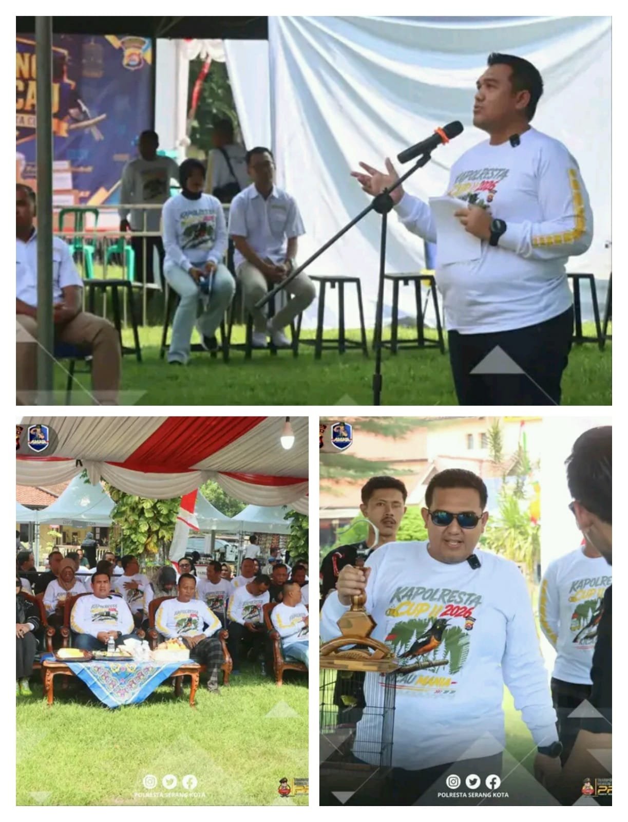 Kapolresta Serang Kota Buka Lomba Burung Berkicau Piala Kapolresta ke-2, Meriahkan HUT Bhayangkara ke-80