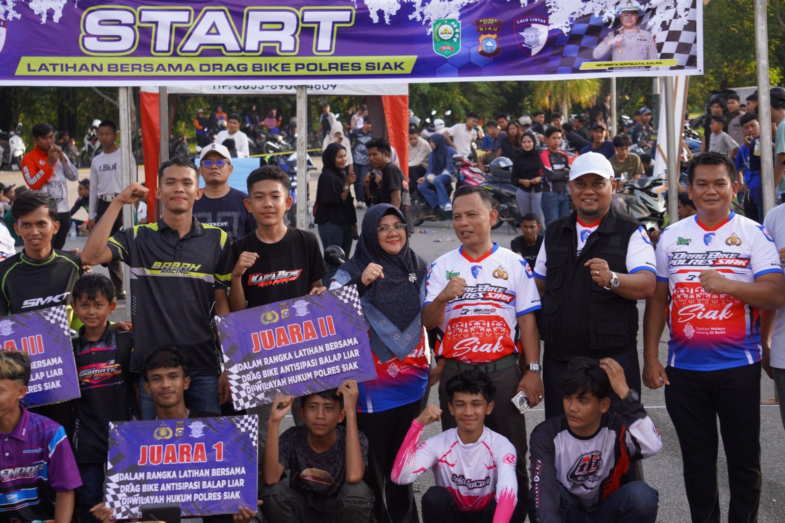 150 Pebalap Turun ke Sirkuit Non Permanen Siak, Wadah Aman Hobi Otomotif Tekan Balap Liar